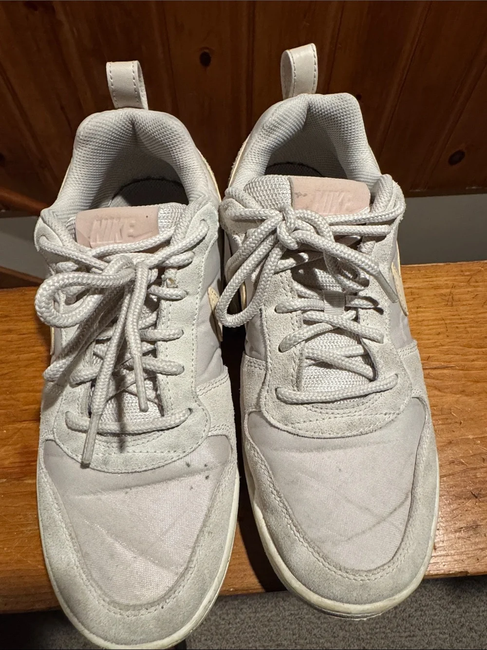 Nike Beige and Tan Low-Top Sneakers